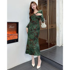 Printed Velvet Mermaid Maxi Dress, photo 5