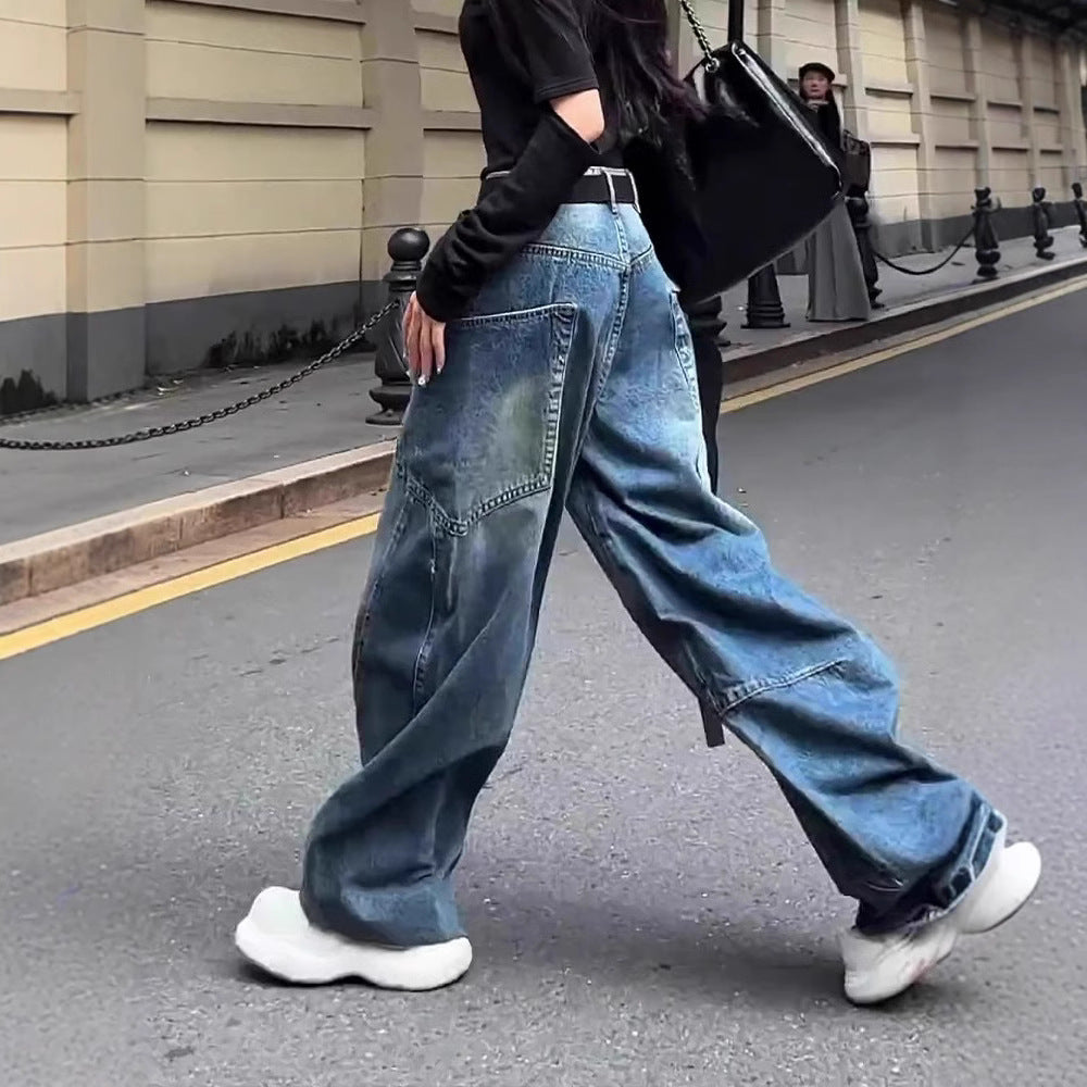 Pleated Front Wide Leg Jeans, photo 5