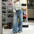 Light Wash Baggy Wide Leg Jeans, photo 6