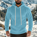 Fleece Pullover Hoodie in light blue