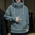 Fleece Lined Pullover Hoodie in grey