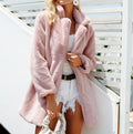 Faux Fur Coat in pink