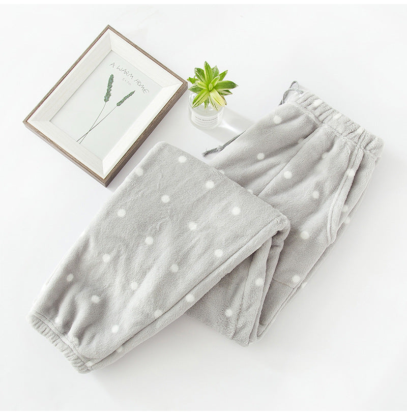 Flannel Lounge Trousers in light grey