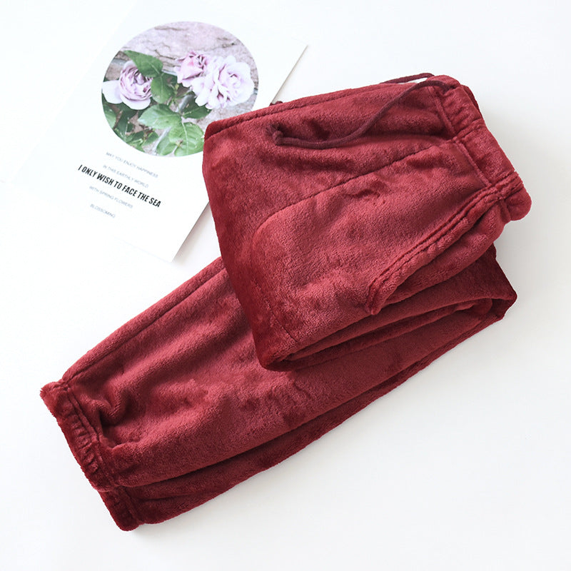 Flannel Lounge Trousers in red