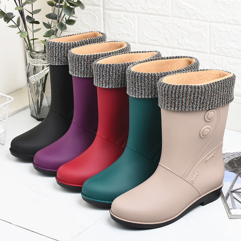 Velvet Lined Knee High Wellies, photo 8