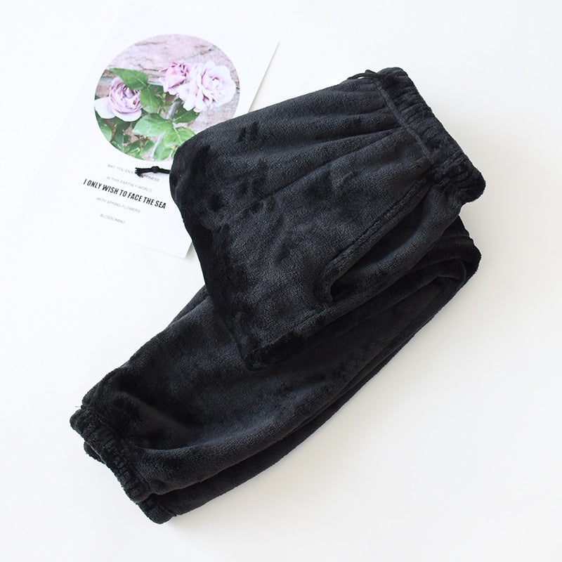 Flannel Lounge Trousers in black