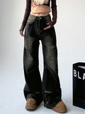 Washed Black Baggy Wide Leg Jeans, photo 1