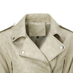 Belted Faux Leather Biker Jacket, photo 7