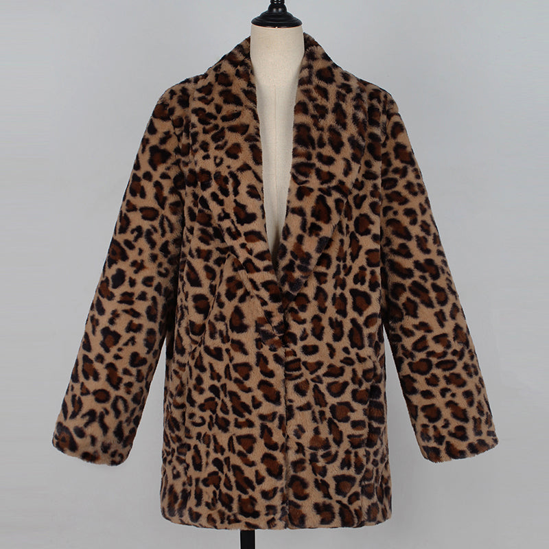 Leopard Print Faux Fur Coat, photo 4