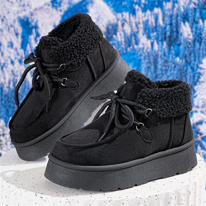 Lace-Up Faux Fur Snow Boots, photo 2