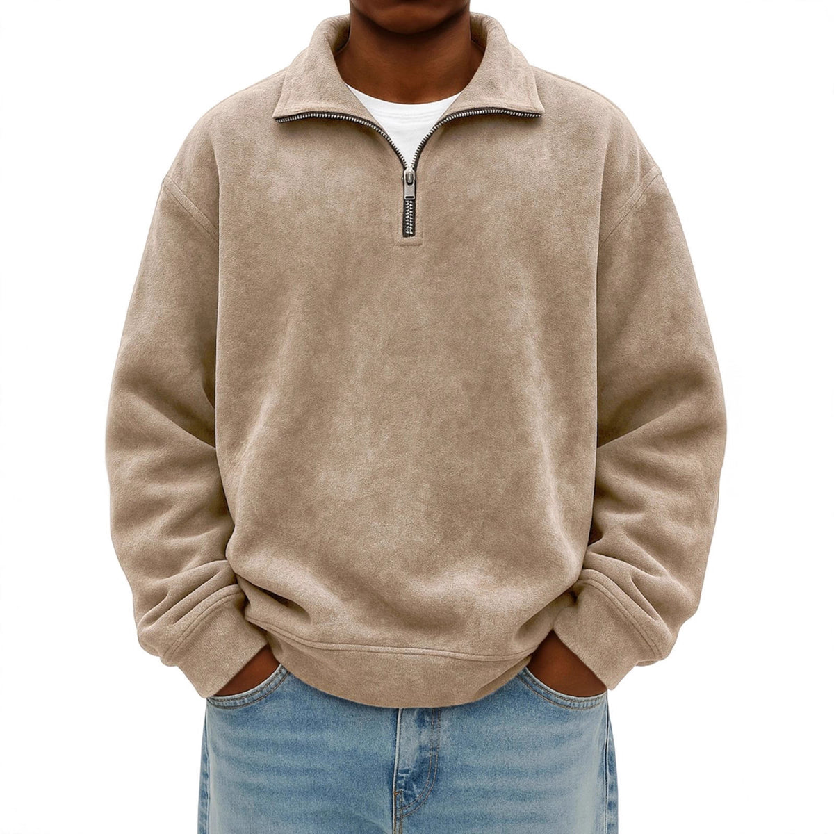 Half Zip Stand Collar Sweatshirt, photo 2