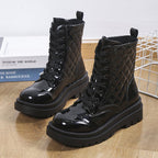 Lace-Up Chunky Platform Ankle Boots, photo 7