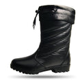 Quilted Lined Mid Calf Wellies in black