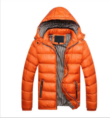 Classic Padded Puffer Jacket in orange