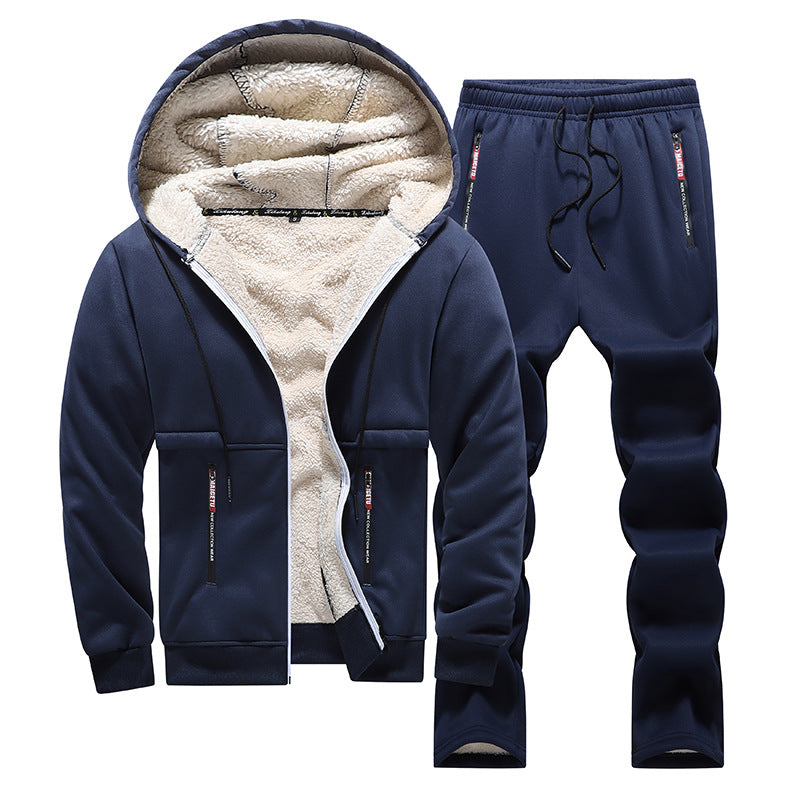 Fleece Lined Zip Hoodie Tracksuit, photo 1