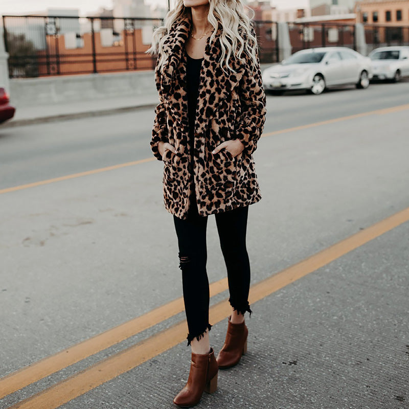 Leopard Print Faux Fur Coat, photo 9