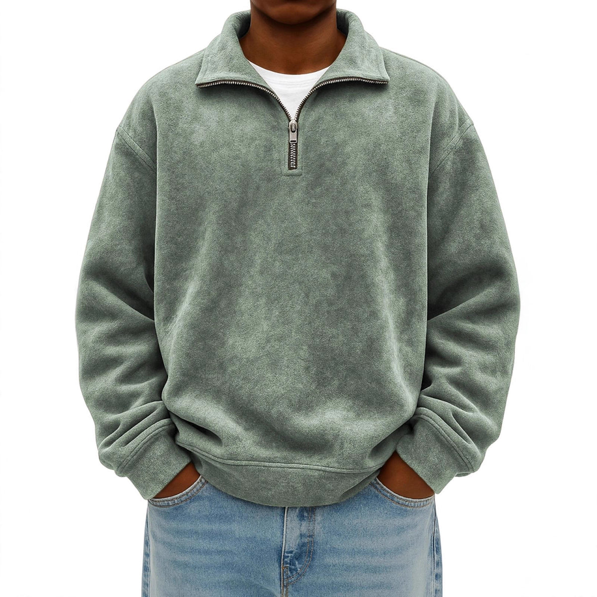 Half Zip Stand Collar Sweatshirt, photo 3