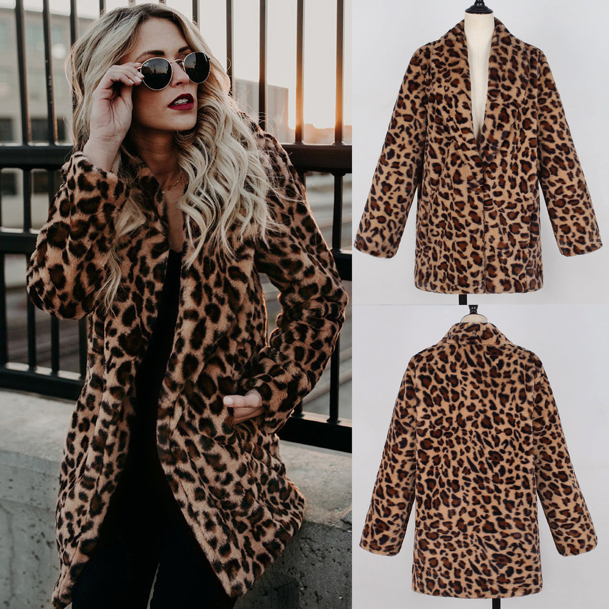 Leopard Print Faux Fur Coat, photo 5