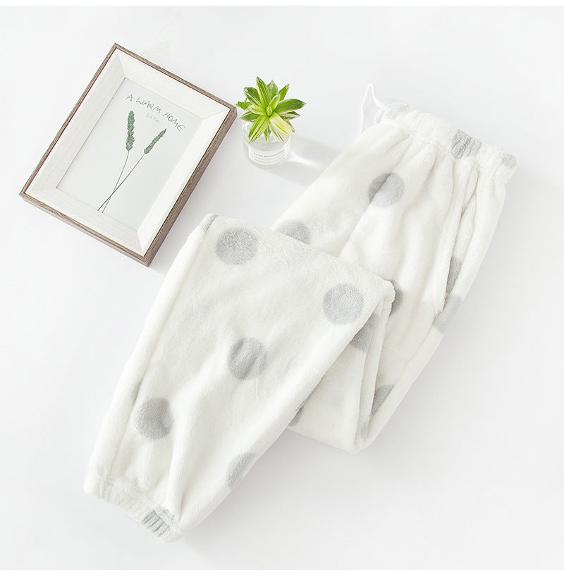 Flannel Lounge Trousers in white