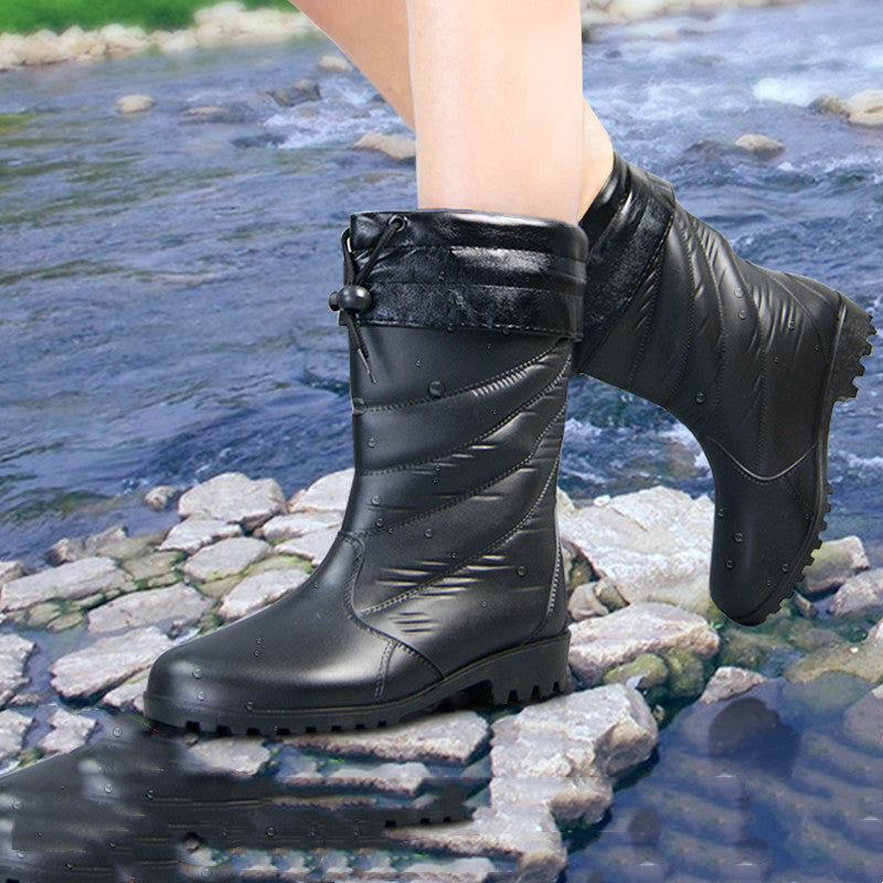 Quilted Lined Mid Calf Wellies, photo 3