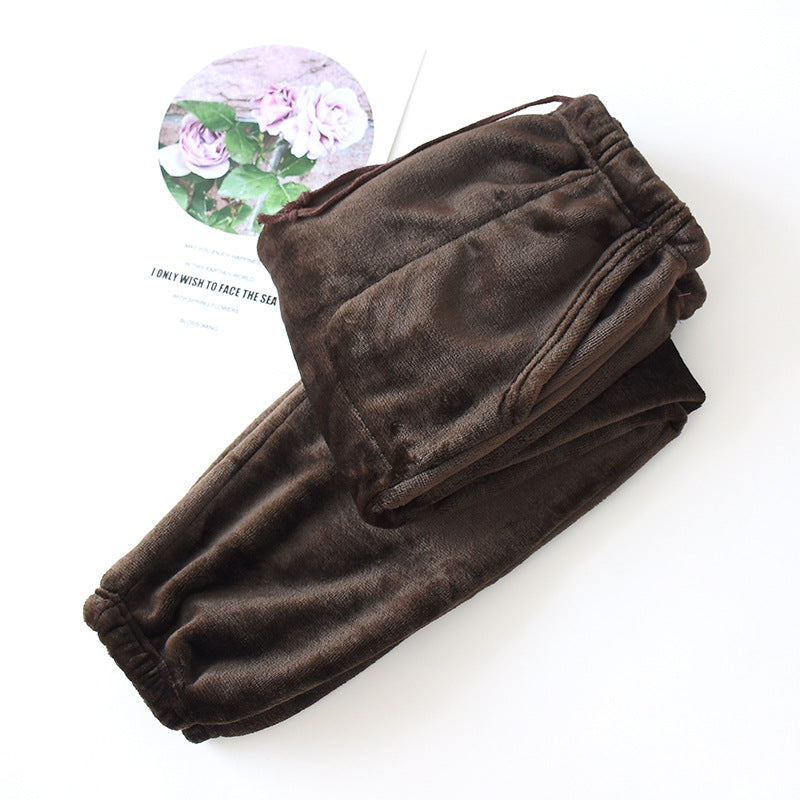 Flannel Lounge Trousers in brown