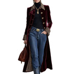 Velvet Trench Coat With Leopard Collar, photo 9