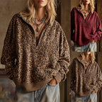 Leopard Print Half Zip Sweatshirt, photo 8