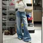 Light Wash Baggy Wide Leg Jeans, photo 4