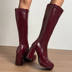 Square Toe Platform Knee High Boots, photo 3