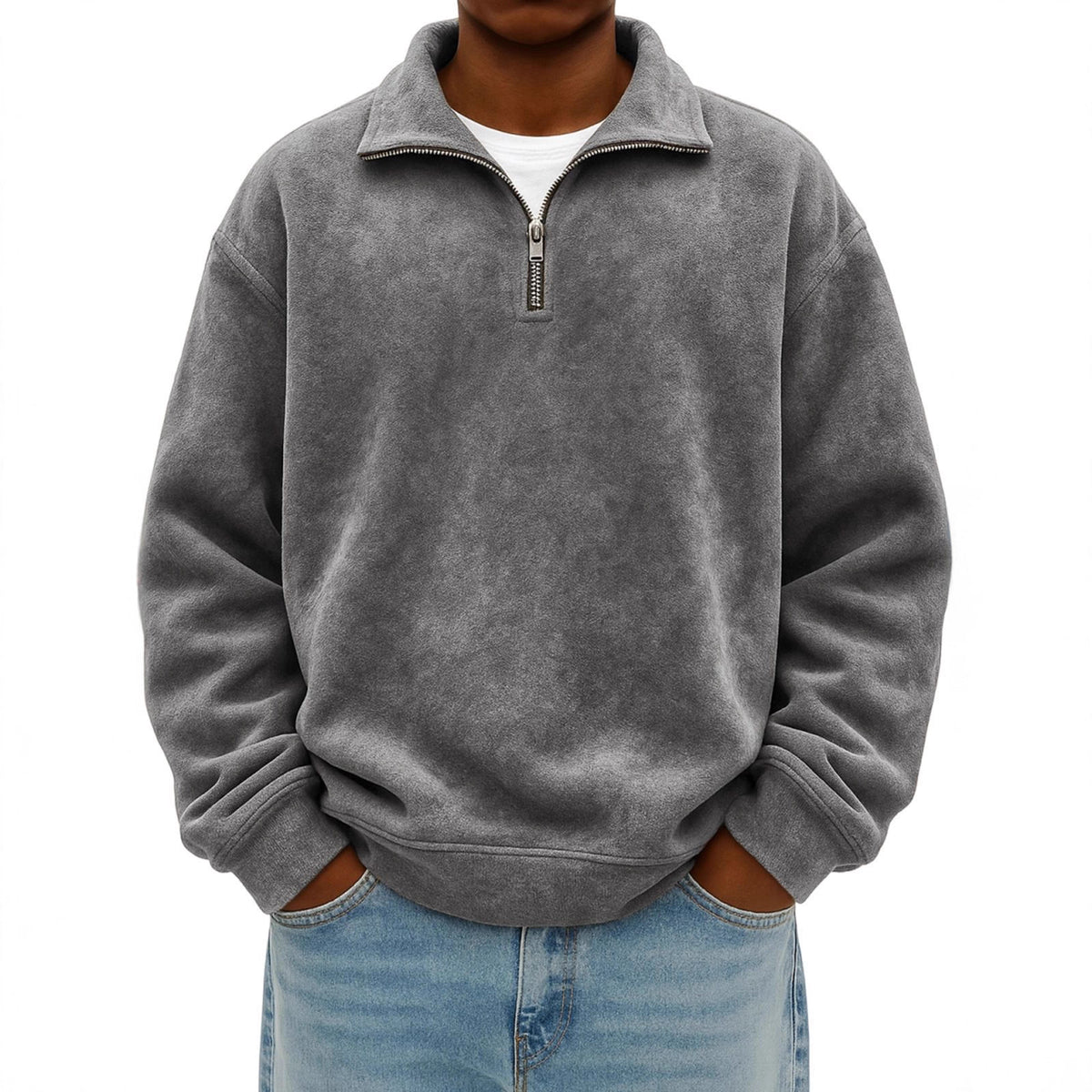 Half Zip Stand Collar Sweatshirt, photo 8