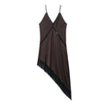 Satin Asymmetric Slip Midi Dress, photo 1