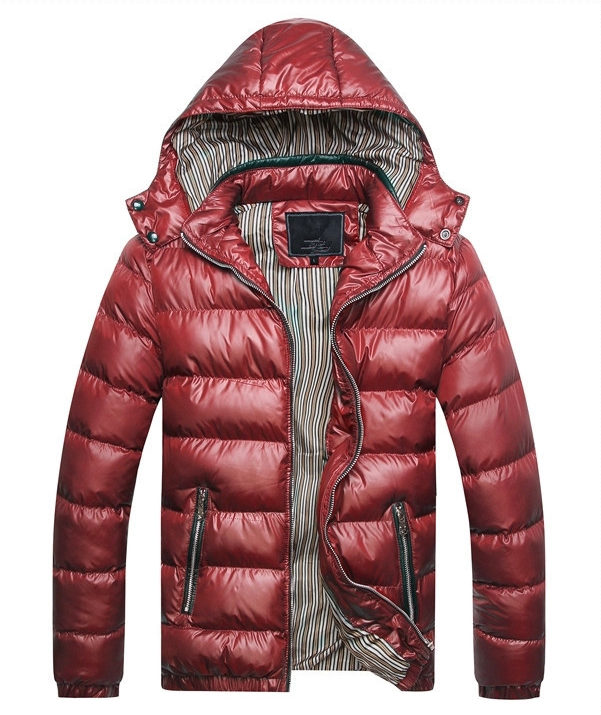 Classic Padded Puffer Jacket in red