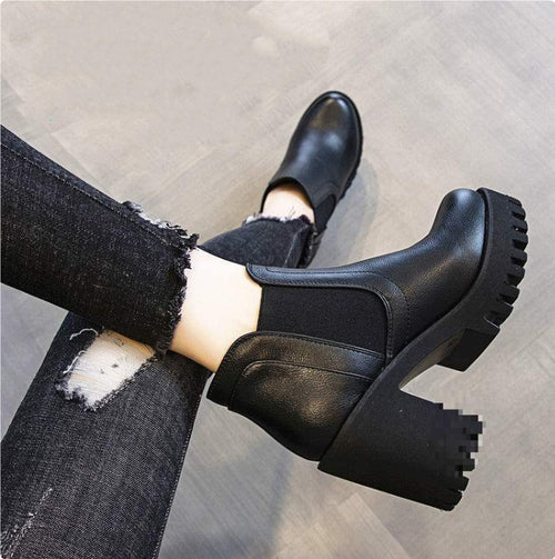 Chunky Heel Platform Ankle Boots, photo 2