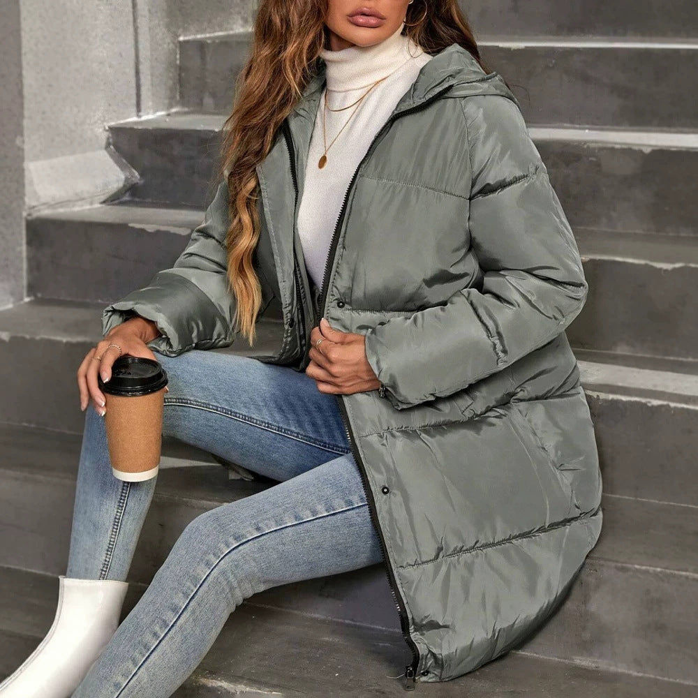 Hooded Longline Puffer Jacket, photo 1