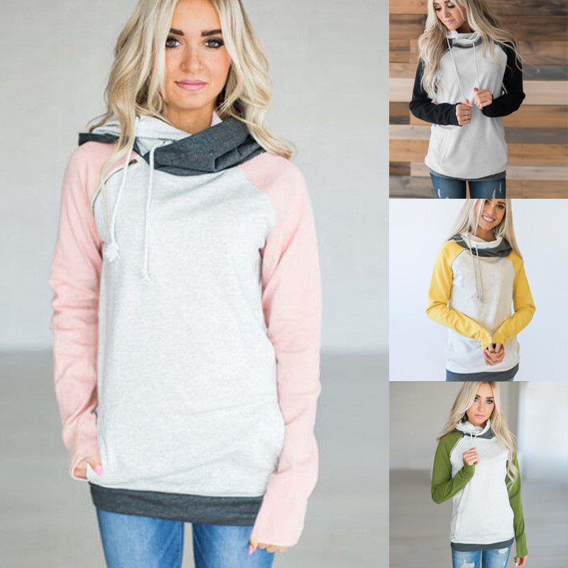 Diagonal Zip Cowl Neck Hoodie, photo 3