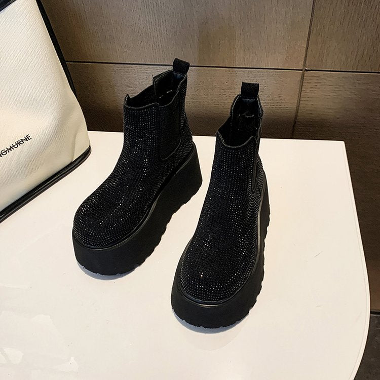 Rhinestone Platform Chelsea Boots, photo 3
