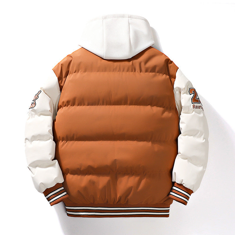 Varsity Puffer Jacket With Hood, photo 1
