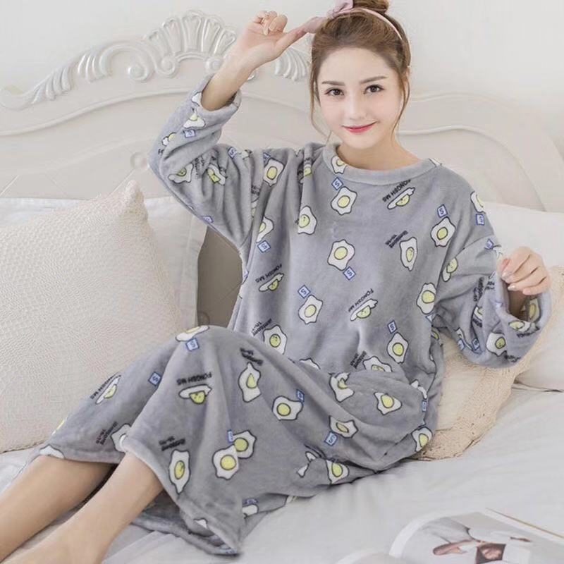 Flannel Nightdress in grey