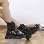 Lace-Up Chunky Platform Ankle Boots, photo 1