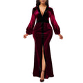 Velvet Puff Sleeve Maxi Dress, photo 3