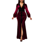 Velvet Puff Sleeve Maxi Dress, photo 3