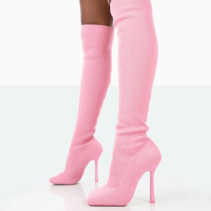 Over the Knee Suede Heeled Boots, photo 7