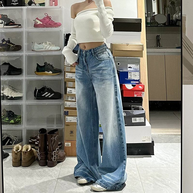 Light Wash Baggy Wide Leg Jeans, photo 2