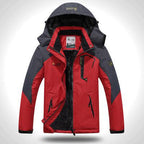 Waterproof Fleece-Lined Ski Jacket in red
