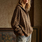 Leopard Print Half Zip Sweatshirt, photo 1