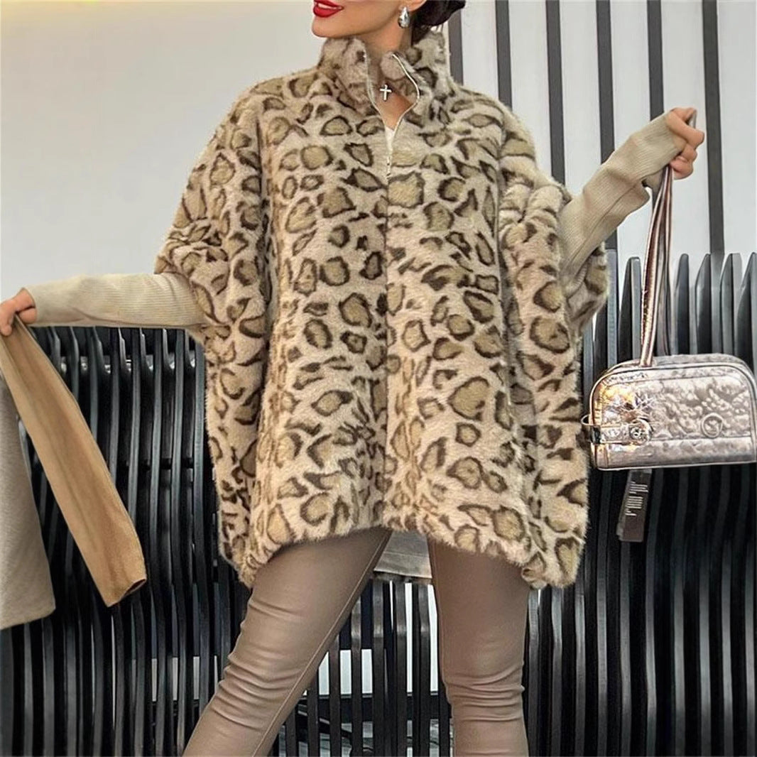 Leopard Faux Fur Cape Coat, photo 4
