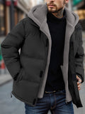 Thick Padded Ski Jacket in black
