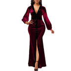 Velvet Puff Sleeve Maxi Dress, photo 2