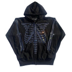 Rhinestone Skeleton Zip Up Hoodie, photo 4