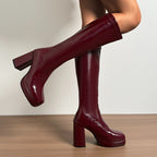 Square Toe Platform Knee High Boots, photo 5